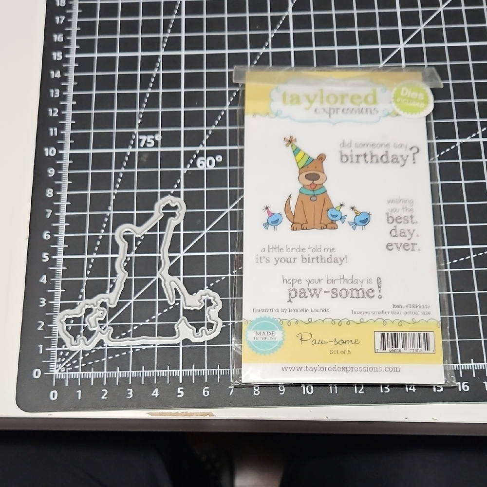 Paw-some Birthday Stamp and Die Set